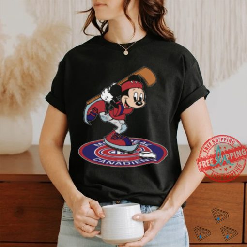 NHL Hockey Montreal Canadiens Cheerful Mickey Disney Shirt Youth T Shirt
