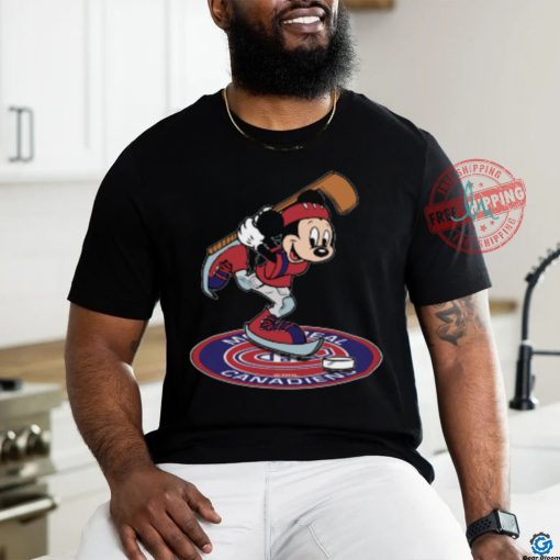 NHL Hockey Montreal Canadiens Cheerful Mickey Disney Shirt Youth T Shirt