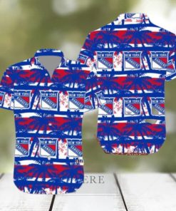 NHL New York Rangers Summer Coconut Tree Hawaiian Set