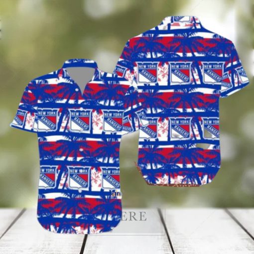 NHL New York Rangers Summer Coconut Tree Hawaiian Set