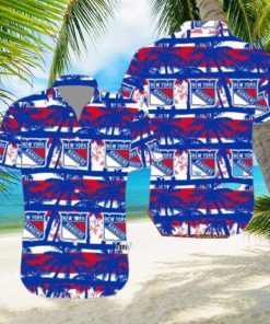 NHL New York Rangers Summer Coconut Tree Hawaiian Set