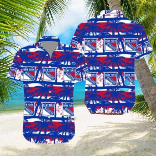 NHL New York Rangers Summer Coconut Tree Hawaiian Set