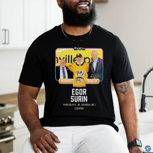 Nashville Predators Egor Surin Yaroslavl Jr. Russia jr Center 2024 Shirt