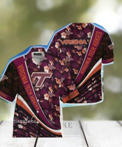 Ncaa Virginia Tech Hokies Maroon Black Ting Hawaiian Shirt Aloha Shirt