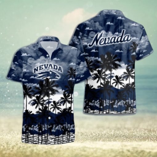 Nevada Wolf Pack Palms Tree Hawaiian Shirt