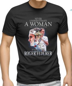 Never Underestimate A Woman Who Understands Tennis And Loves Roger Federer T Shirt