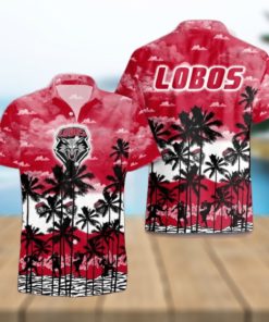 New Mexico Lobos Palms Tree Hawaiian Shirt