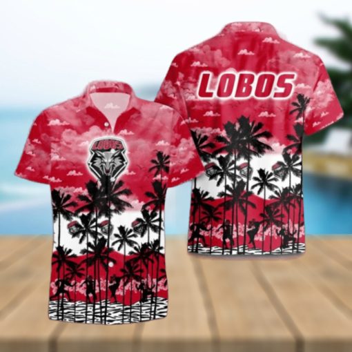 New Mexico Lobos Palms Tree Hawaiian Shirt