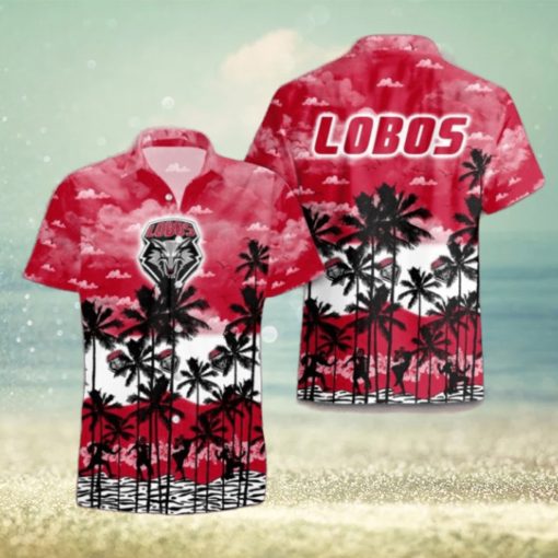 New Mexico Lobos Palms Tree Hawaiian Shirt