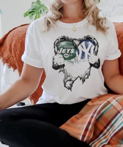 New York Jets And Yankees Sport Team love heart shirt