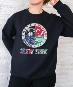New York Jets NY Yankees New Jersey Devils Brooklyn Nets Proud City Sport Fan T Shirt