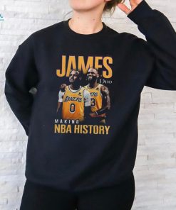 New York Lakers Making NBA History LeBron and Bronny Shirt