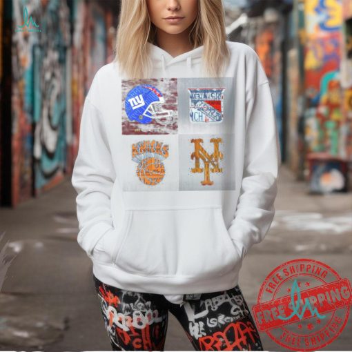New York Sports Team Logo License Plate Art Giants Rangers Knicks Mets V8 Kids T Shirt