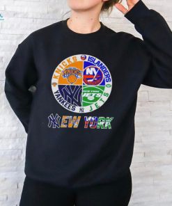 New York Yankees New York Jets NY Islanders NY Knicks Sports City Fan Proud T Shirt
