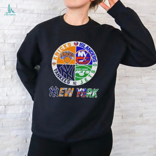 New York Yankees New York Jets NY Islanders NY Knicks Sports City Fan Proud T Shirt