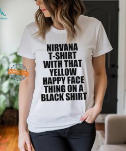 Nirvana T Shirt With That Yellow Happy Face Thing On A Black Shirt