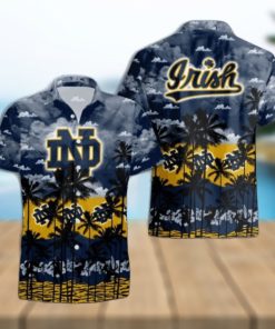 Notre Dame Fighting Irish Palms Tree Hawaiian Shirt