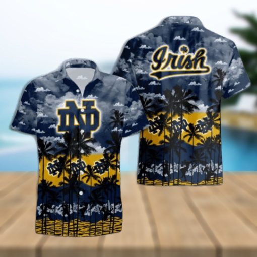 Notre Dame Fighting Irish Palms Tree Hawaiian Shirt