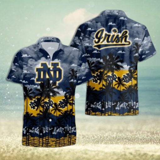 Notre Dame Fighting Irish Palms Tree Hawaiian Shirt