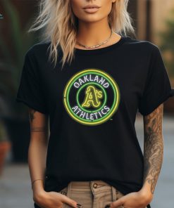 Oakland Athletics Party Vibe Summer Neon Black Regular Short Sleeve T Shirt