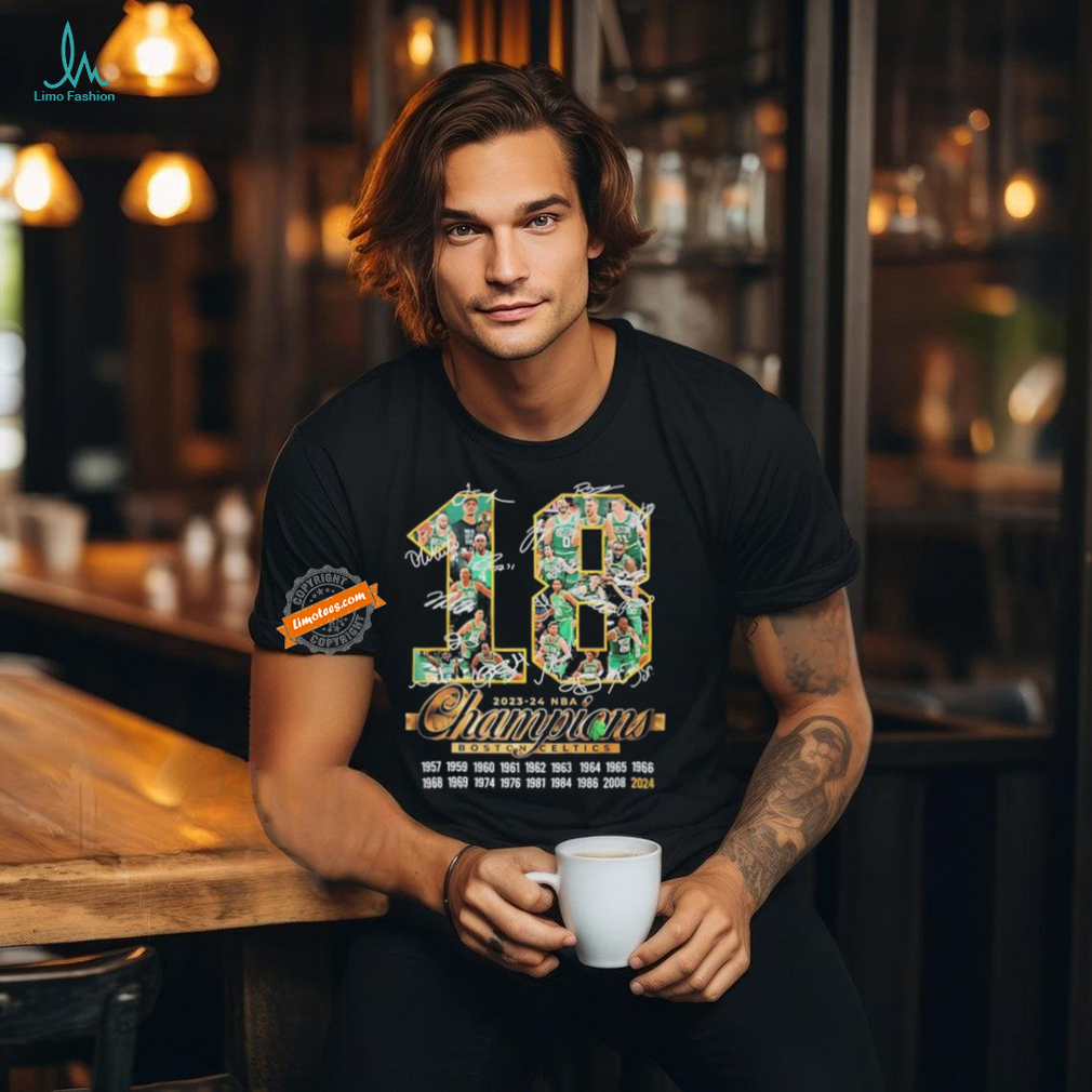 Official 18 Times 2023 24 Champions Boston Celtics Signature Unisex T Shirt Official 18 Times 2023 24 Champions Boston Celtics Signature Unisex T Shirt
