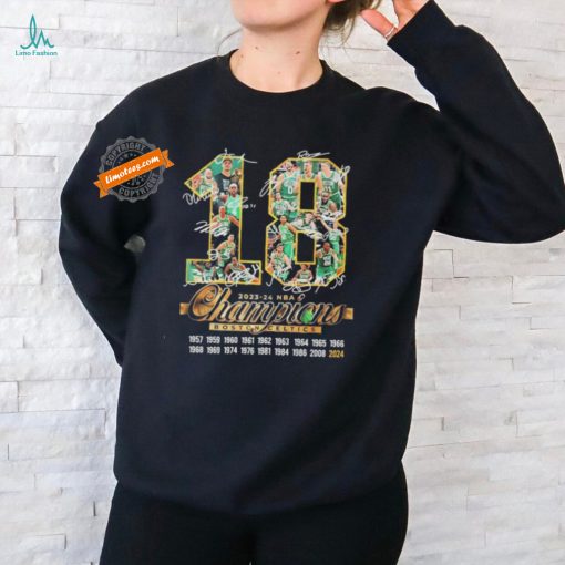 Official 18 Times 2023 24 Champions Boston Celtics Signature Unisex T Shirt