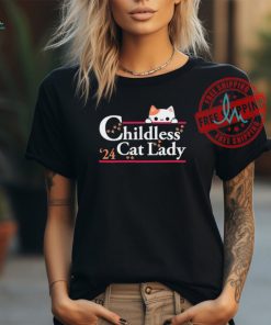 Official 2024 Childless Cat Lady T Shirt