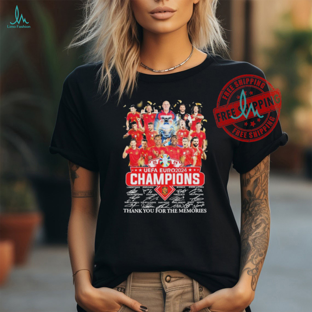 Official 2024 Spain UEFA Euro Champions Signature Thank You For The Memories Unisex T Shirt Official 2024 Spain UEFA Euro Champions Signature Thank You For The Memories Unisex T Shirt