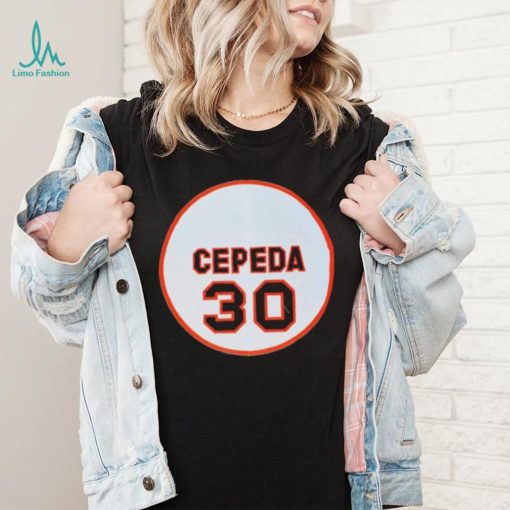 Official 30 Orlando Cepeda San Francisco Giants Memories Logo Shirt