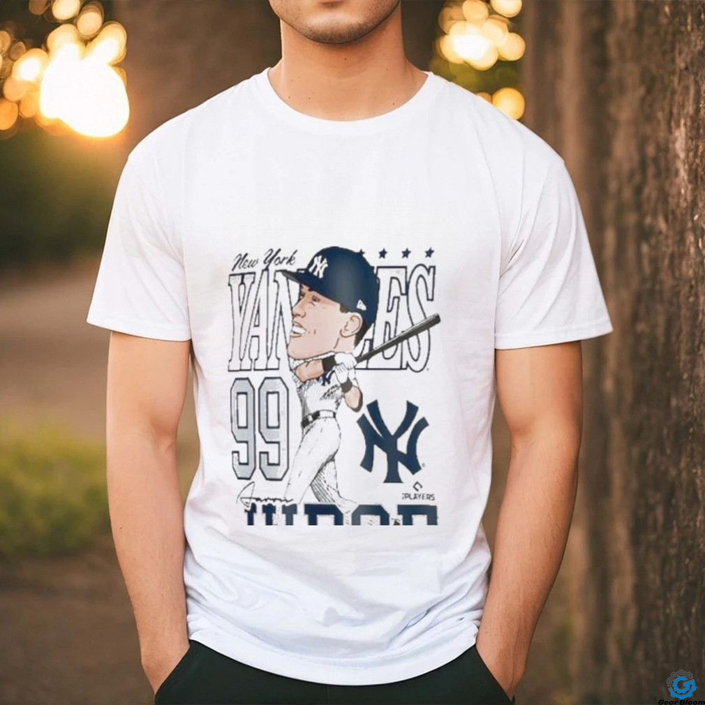 Official Aaron Judge New York Yankees New Era Caricature T Shirt Official Aaron Judge New York Yankees New Era Caricature T Shirt