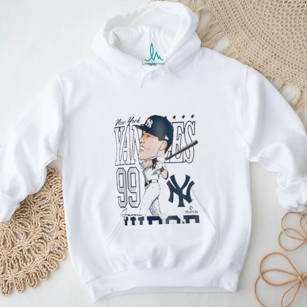 Official Aaron Judge New York Yankees New Era Caricature T Shirt Official Aaron Judge New York Yankees New Era Caricature T Shirt