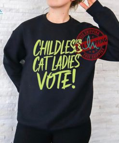 Official Alex cole childless cat ladies vote Kamala T shirt