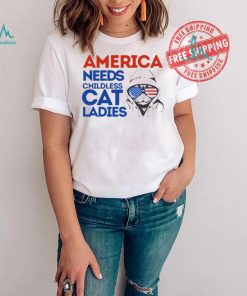 Official America Needs Childless Cat Lady Kamala Harris 2024 T Shirt