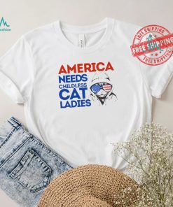 Official America Needs Childless Cat Lady Kamala Harris 2024 T Shirt