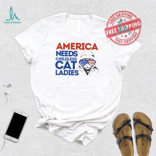 Official America Needs Childless Cat Lady Kamala Harris 2024 T Shirt