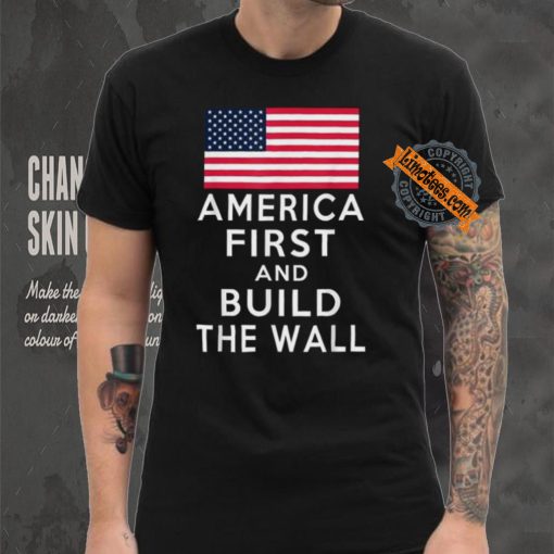 Official America Number One Again And Build A Wall T Shirt