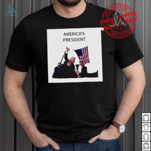Official AmericaS President Trump Fist In Air T Shirt