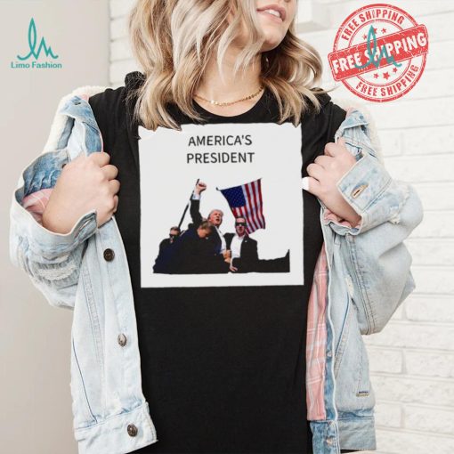 Official AmericaS President Trump Fist In Air T Shirt