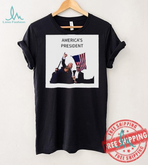 Official AmericaS President Trump Fist In Air T Shirt