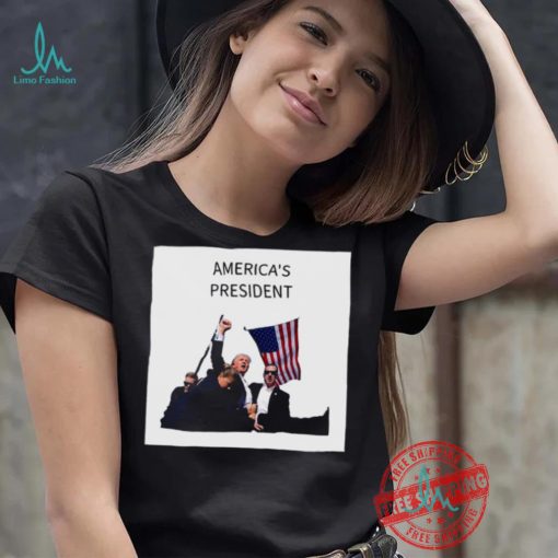 Official AmericaS President Trump Fist In Air T Shirt