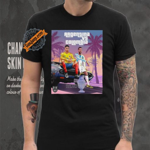 Official Argentina vs Colombia Grand Theft Auto 2024 Copa America Final Shirt
