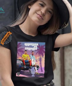 Official Argentina vs Colombia Grand Theft Auto 2024 Copa America Final Shirt