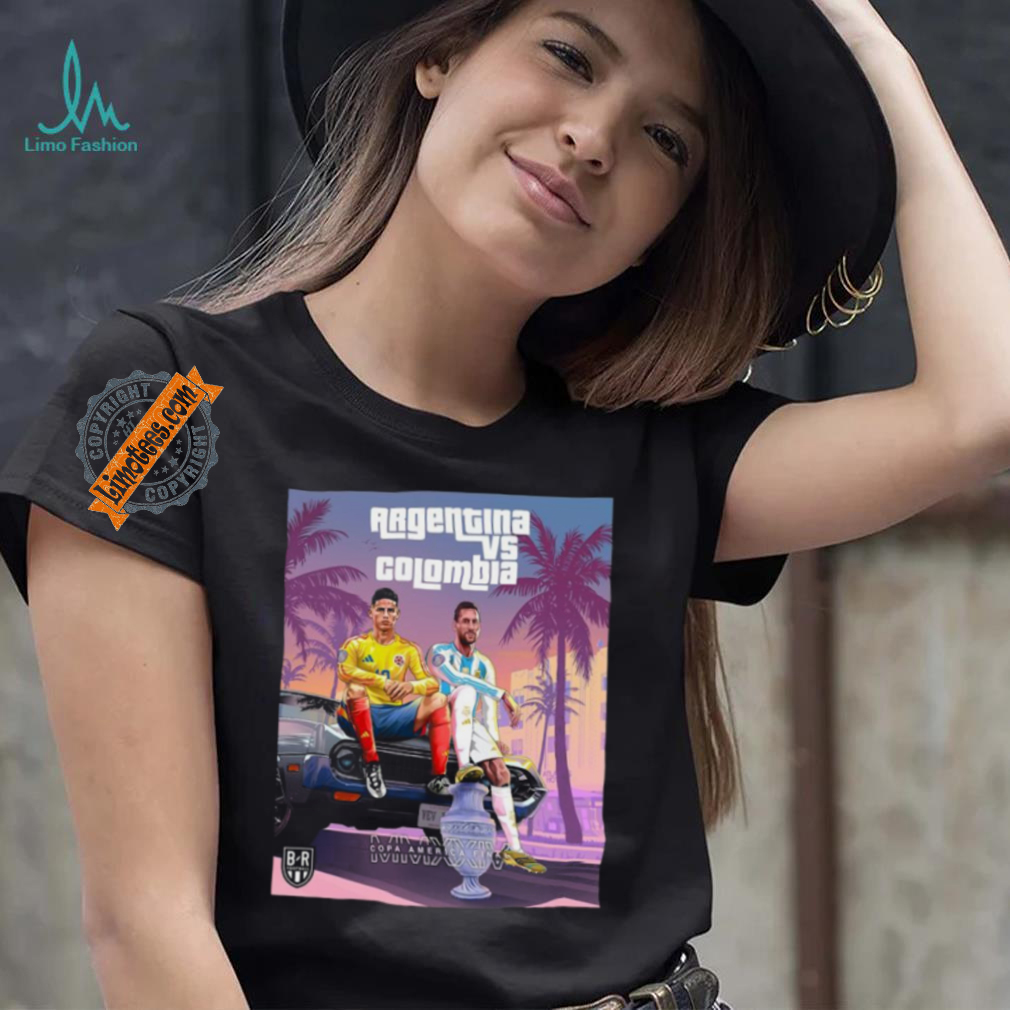 Official Argentina vs Colombia Grand Theft Auto 2024 Copa America Final Shirt Official Argentina vs Colombia Grand Theft Auto 2024 Copa America Final Shirt