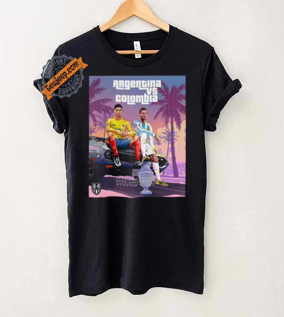 Official Argentina vs Colombia Grand Theft Auto 2024 Copa America Final Shirt Official Argentina vs Colombia Grand Theft Auto 2024 Copa America Final Shirt
