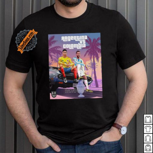 Official Argentina vs Colombia Grand Theft Auto 2024 Copa America Final Shirt