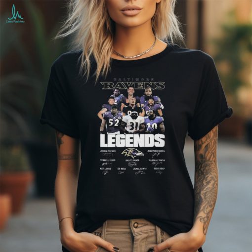 Official Baltimore Ravens All The Legends Of Best Team Signatures Shirt