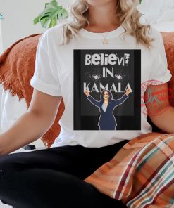 Official Believe in Kamala Harris for president 2024 raising arms T shirt