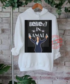 Official Believe in Kamala Harris for president 2024 raising arms T shirt