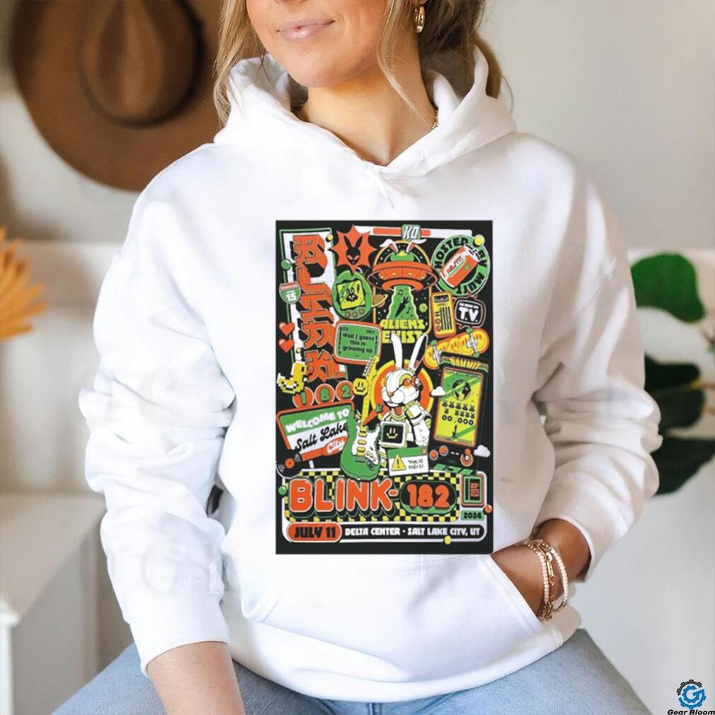 Official Blink 182 July 11 2024 Salt Lake City Utah Event Poster shirt Official Blink 182 July 11 2024 Salt Lake City Utah Event Poster shirt