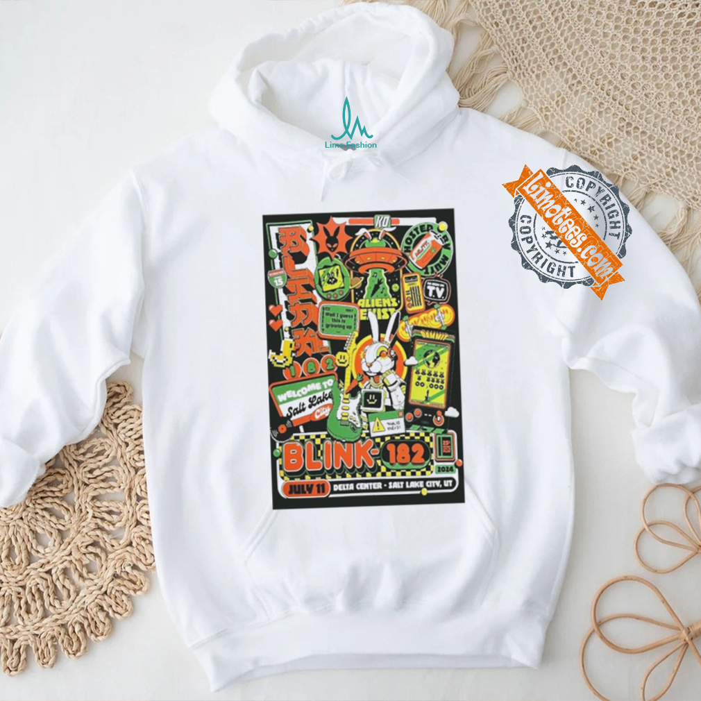 Official Blink 182 July 11 2024 Salt Lake City Utah Event Poster shirt Official Blink 182 July 11 2024 Salt Lake City Utah Event Poster shirt
